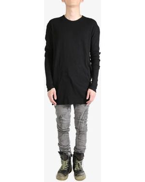 Boris Bidjan Saberi Cotton T-Shirt - Black