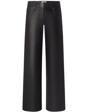 FRAME Leo Leather Trousers - Black