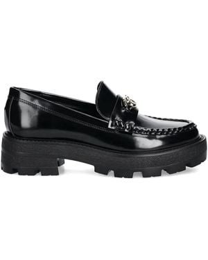 Guess Yanika Platform-sole Logo Loafers - ブラック