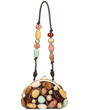 Cult Gaia Mercier Mini Wristlet Shouder Bag - Natural