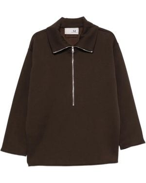 THE M.. Hofu Half-Zip Sweatshirt - Brown