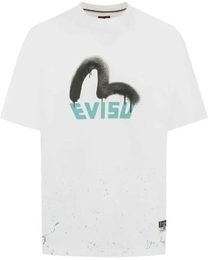 Evisu ペイント Tシャツ - グレー