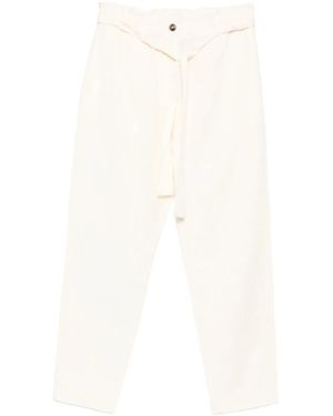 Marc O' Polo Belted Tie-Waist Trousers - White
