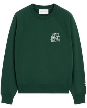 Ami Paris Don'T Forget To Love Sweatshirt Aus Baumwolle - Grün