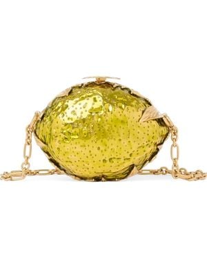 Chloé Sac À Bandoulière À Bride En Chaîne Et Détails Feuilles - Yellow