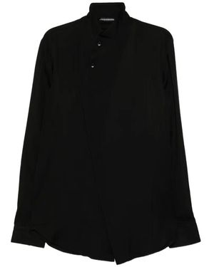 Julius Coverd Neck Shirt - Black