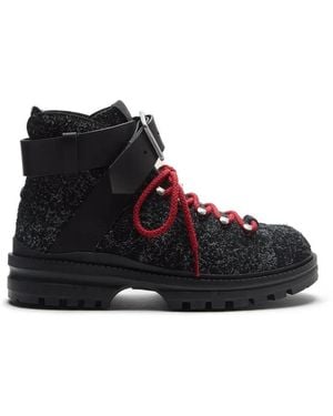LILI CURIA Botas Kitt Con Cordones Y Hebilla - Negro