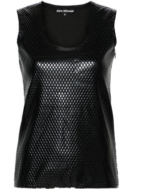 Junya Watanabe Diamond-Pattern Tank Top - Black