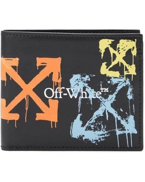 Off-White c/o Virgil Abloh Bookish Arrow Spray Bi-Fold Wallet - Blue