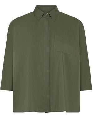Cruna Elide Patch-Pocket Shirt - Green