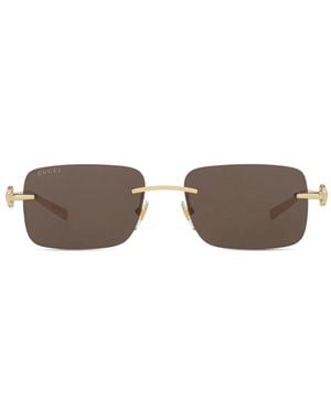 Gucci Square-Frame Tinted Sunglasses - Brown