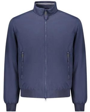 Norway 1963 Zip-Up Ribbed-Trim Bomber Jacket - Blue