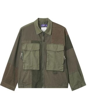 AFTERMATHS Patchwork Pocket Jacket - Green