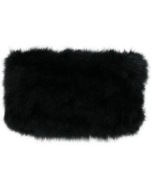 GIUSEPPE DI MORABITO Turkey-Feather Bandeau-Top - Black