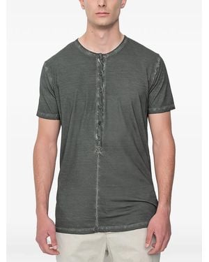 MD75 T-Shirt À Patte De Boutonnage - Gris