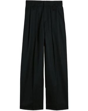 Simone Rocha Peeling-Waist Wide-Leg Trousers - Black