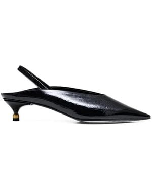 VANDA NOVAK Molly Slingback Court Shoes - Black