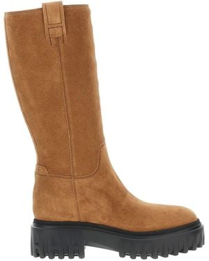 Hogan Botas Altas Con Plataforma - Marrón