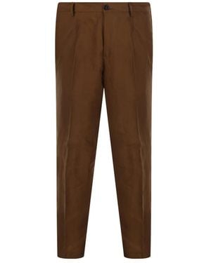 Entre Amis Pleated Trousers - Brown