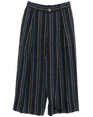 SOH Pantalones Plisados A Rayas - Gris