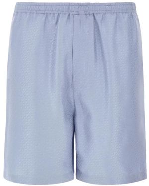 Ferragamo Silk Bermuda Shorts - Blue