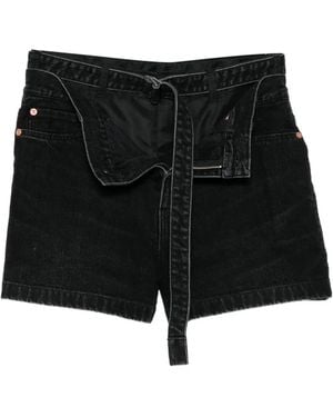 Sacai Belted Denim Shorts - Black