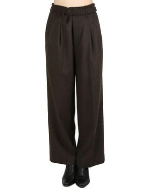 AURALEE Belted Trousers - Black