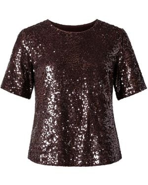 P.A.R.O.S.H. Sequin Blouse - Brown