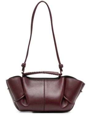 Hereu Arta Leather Shoulder Bag - Red