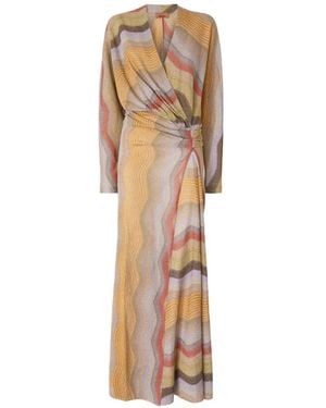 Missoni Jurk Met Zigzagpatroon - Wit