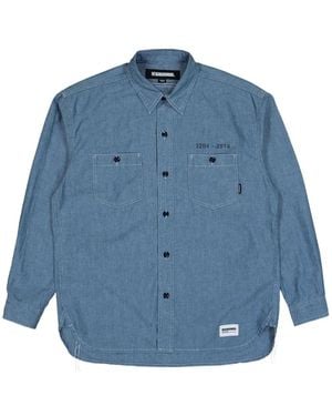 Neighborhood Patch-Pocket Cotton Shirt - Blue