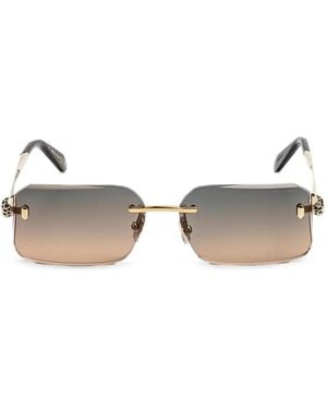 BVLGARI Serpenti Rectangle-Frame Sunglasses - Metallic