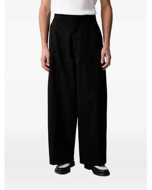 Willy Chavarria Pantalon Ample À Design Plissé - Black