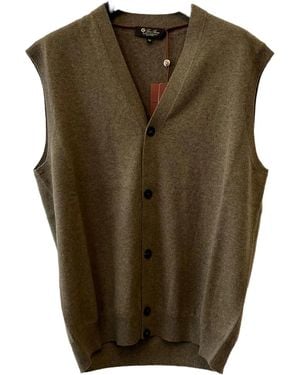 Loro Piana Vネック トップ - グリーン