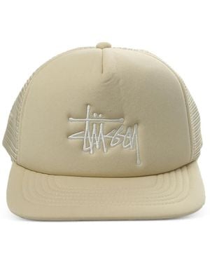 Stussy Logo-Embroidered Hat - Natural
