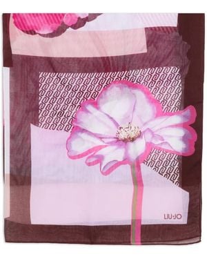 Liu Jo Floral-Print Scarf - Pink