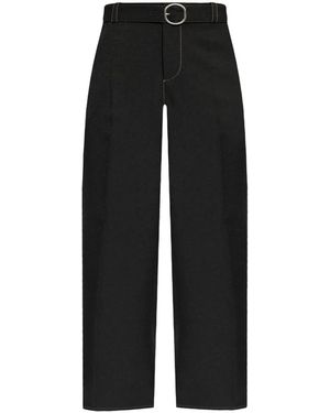 Jil Sander ベルテッド パンツ - ブラック