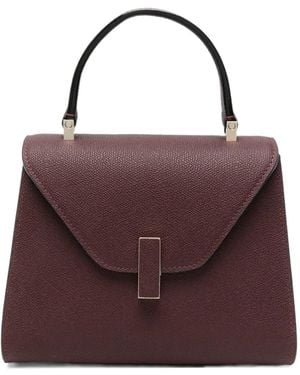Valextra Mini Iside Leather Tote Bag - Purple