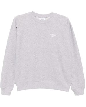 Maison Kitsuné Handwriting Embroidered Sweatshirt - White