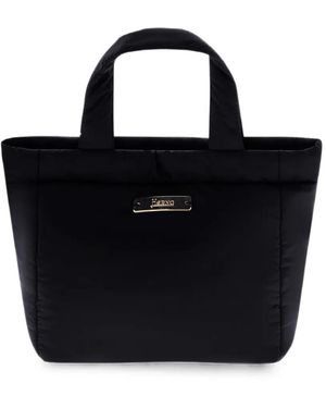 Herno Padded Logo-Plaque Tote Bag - Black