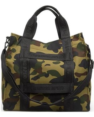 A Bathing Ape Camo Sliding Tote Bag - Black