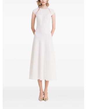 Gemy Maalouf Cut-Out Detail Midi Dress - White