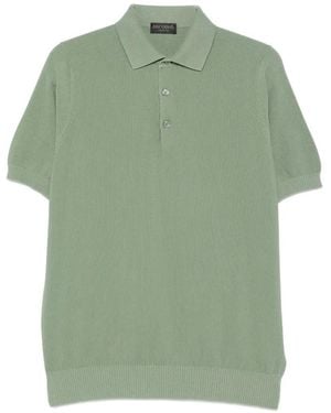 Dell'Oglio Knitted Polo Shirt - Green