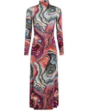 Marie Oliver Paxton Midikleid - Rot