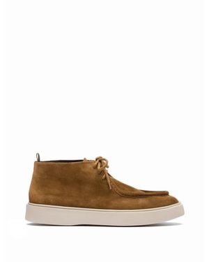 Officine Creative Frame Suede Boots - Brown