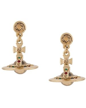 Vivienne Westwood Petite Orb Drop Earrings - Metallic