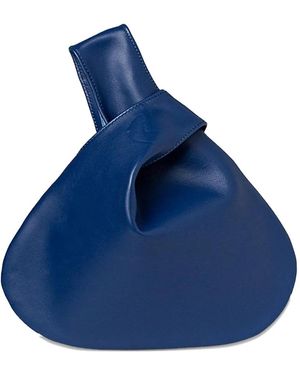 MARY SMALLWOOD Knot-Detail Clutch Bag - Blue