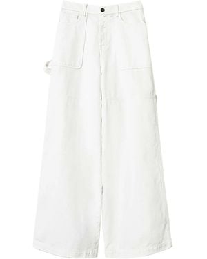 Twinset Wide-Leg Cargo Jeans - White