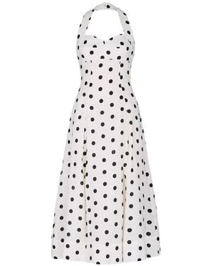 Nicholas Seraphina Polka-Dot Midi Dress - White