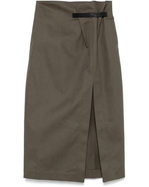 JW Anderson Twill-Weave Midi Skirt - Gray